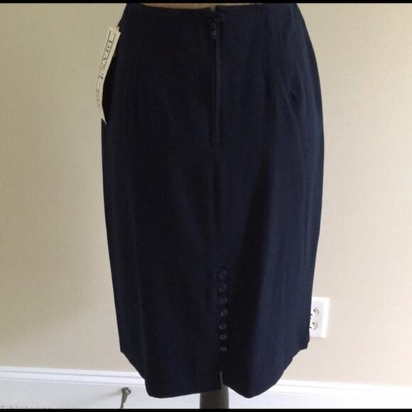 VINTAGE Y2K NWT Diana Fay Navy High Waisted Skirt - Picture 7 of 7